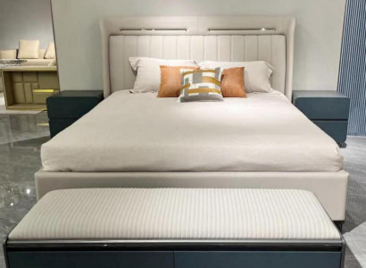 Schlafzimmer Set Luxus Möbel Bett Nachttische Doppelbetten Bettgestell