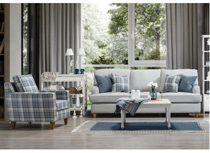 Luxus Wohnzimmer Set Modern Möbel Sofa Dreisitzer Design Neu Sessel
