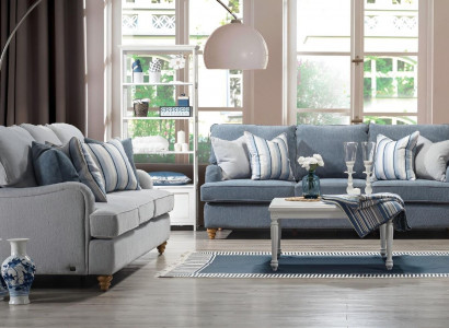 Sofa Dreisitzer 2x Wohnzimmer Luxus Möbel Modern Design Einrichtung