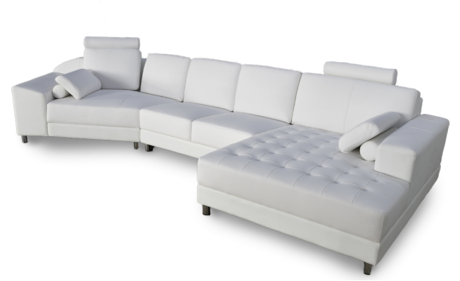 Luxus Ecksofa L-Form weiß Polster Möbel Sitz Wohnzimmer Ecke Sofa neu