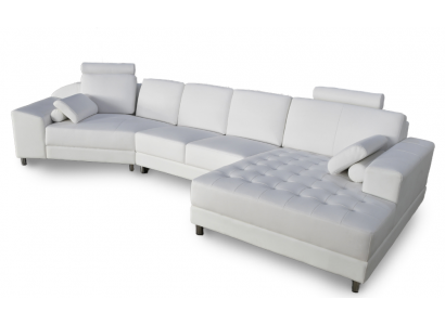 Luxus Ecksofa L-Form weiß Polster Möbel Sitz Wohnzimmer Ecke Sofa neu