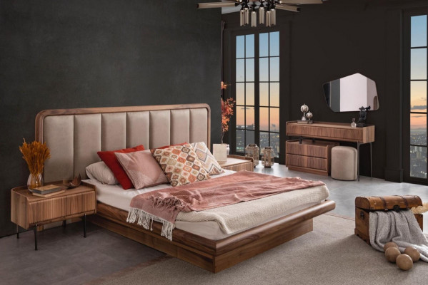 Luxuriöse Nachttische Holz Ablagetische Schlafzimmer Möbel Einrichtung