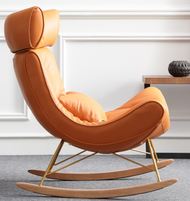 Design Sofa Sessel Couch Polster Luxus Kunstleder 1 Sitzer Neu Orange
