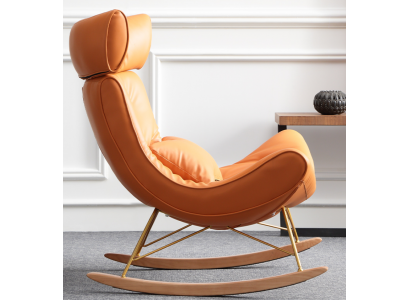 Design Sofa Sessel Couch Polster Luxus Kunstleder 1 Sitzer Neu Orange