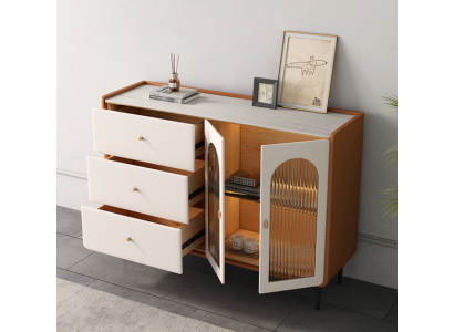 Moderne Holz Kommode Weiß Sideboard Low Boards Wohnzimmerschrank Neu