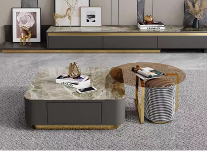 Wohnzimmer Möbel Luxus Grau Couchtisch Design Tisch Kaffee Tische Neu