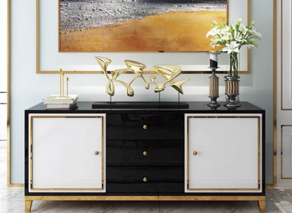 Design Kommode Wohnzimmer Anrichte Moderne Sideboard Holz Schrank Neu