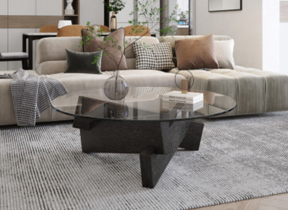 Couchtisch Design Möbel Luxus Neu schwarz Modern Wohnzimmer Holz Glas