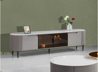 rtv Lowboard tv ständer Sideboard Holz Grau Luxus Wohnzimmer Design