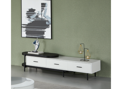 Wohnzimmer Wohnwand rtv Lowboard Holz Weiß Möbel Neu Modern Design