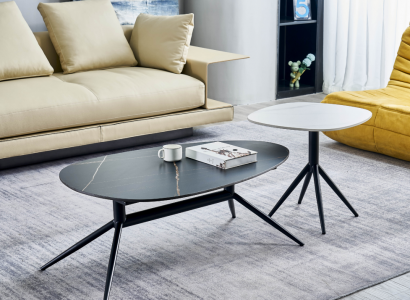 Set 2x Couchtische Kaffeetisch Beistelltisch Designer Wohnzimmertisch