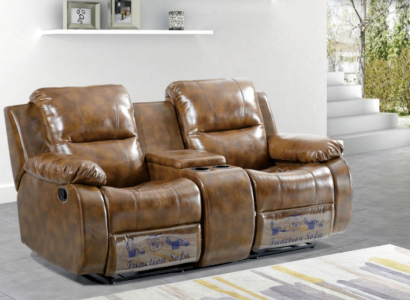 Zweisitzer Sofa Moderne Wohnzimmer Couch Braun Designer Polstersofas