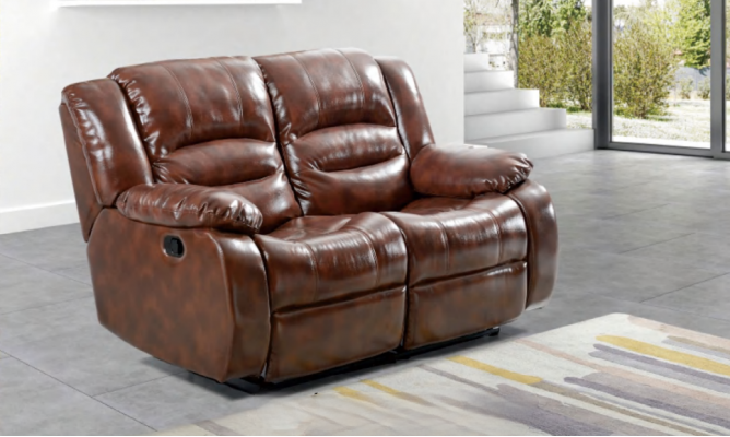 Wohnzimmer Sofa 2 Sitzer Moderne Couch Polster Sitzer Sofa Braun Holz