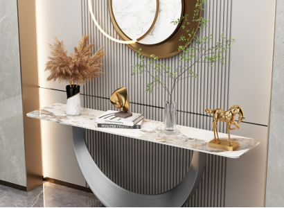 Konsolen Designer Luxus Modern Konsolentisch Edelstahl Design Silber