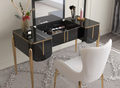 Modern Schminktisch Spiegel Luxus Konsole Kommode Schlafzimmer Neu