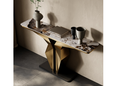 Design Luxus Konsolen Tisch Konsole Sideboard Gold Wohnzimmer Möbel Neu