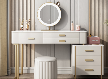 Schlafzimmer Schminktisch Frisiertisch Kosmetiktisch Spiegel Schubladen