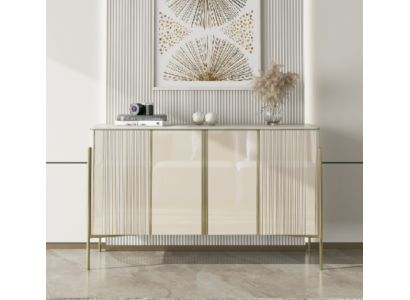 Sideboard Modern Holz Wohnzimmer Möbel Schrank Kommode Luxus Beige