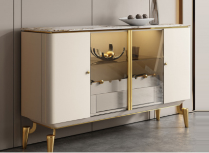 Designer Kommode Anrichte Side Board Schrank Wohn Zimmer Regal Luxus