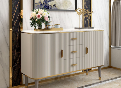 Design Möbel Luxus Kommoden Sideboard Wohnzimmer Moderne Grau Holz Neu