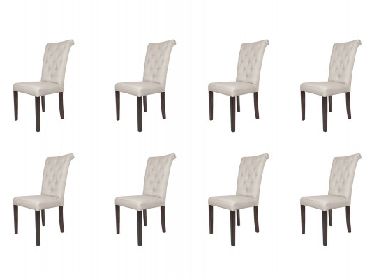 8x Stühle Stuhl Set Sessel Lehn Design Polster Leder Textil Ess Wohn Zimmer