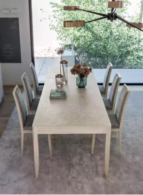 Stuhl Gruppe Garnitur Tisch 6x Stühle Esszimmer Design Holz Essgruppe 7tlg