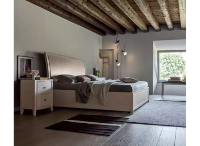 Bett 2x Nachttische Luxus Komplettes Schlafzimmer Set Möbel grau 3tlg