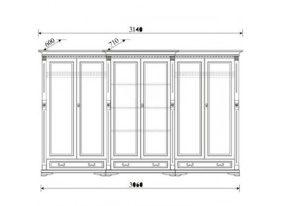 Klassische Schränke Schrank Schrankwand Kleiderschrank Massiv Kolonial Stil O6D
