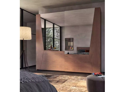 Kleiderschrank braun Schlafzimmer Holz Schrank Luxus Modern Kleiderschränke