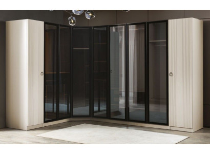 Schlafzimmer Eckschrank Holz Möbel Neu schwarz Schrank im Schlafzimmer