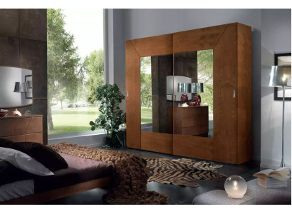 Schlafzimmer Kleiderschrank Holz Schrank Modern braun Kleiderschränke