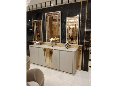 Luxuriöser Modern Kommode mit 3x Spiegel Exklusives Design und Hochwertige