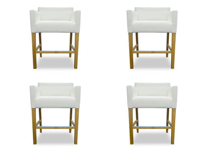 4x Bar Hocker Barhocker Tresen Bar Stuhl Set Stühle Polster Sitz Garnitur