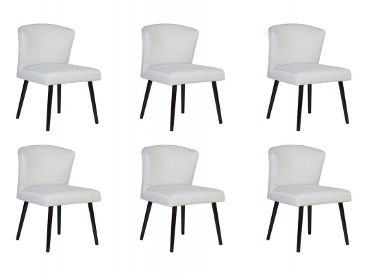 6x Leder Polster Sitz Stühle Lehn Stuhl Design Lounge Club Sessel Garnitur Neu
