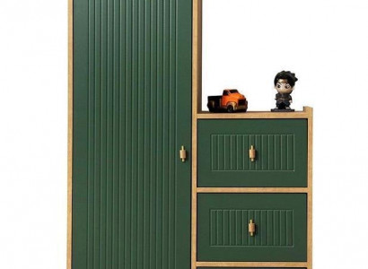 Stilvoll grüner Kleiderschrank Holzmöbel für Kinderzimmer Neuheit