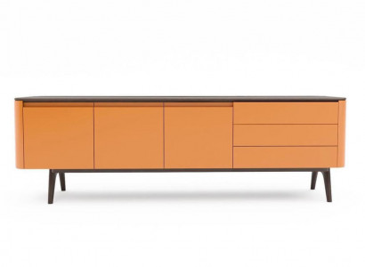 Sideboard Kommode Luxus Schränke Kommoden Wohnzimmer Holz Möbel Orange