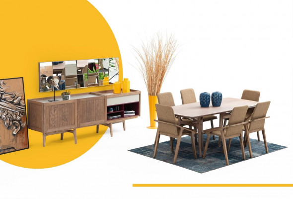Esszimmer Gruppe Esstisch Stühle Sideboard Tisch Holz Set 8tlg Weiß