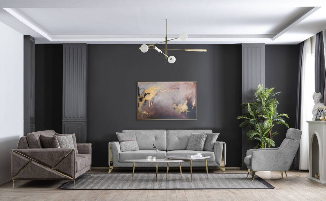 Wohnzimmer Set 331 Sitzer 2х Couchtische Modern Möbel Design Luxus
