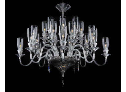 XXL Lampe 26x Kronleuchter Palast Villa D'Este Lichter Kristall Lampe Kronleuchter 