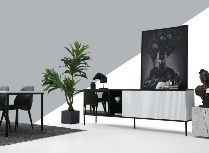 Sideboard Kommode Anrichte Holz Modern Weiß Wohnzimmer Kommoden Design