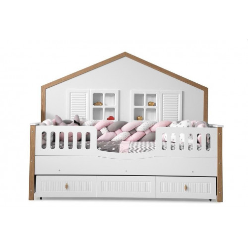 Bettrahmen Kinderbett Bett Kinderzimmer Kinderzimmermöbel Weiße Holz