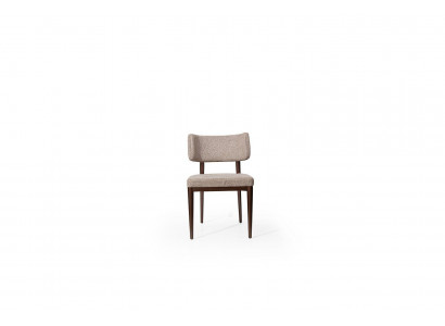 Designer Beiger Textilstuhl Esszimmer Braue Holzfüße Designer Möbel
