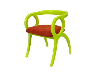 Grüner Designer Polsterstuhl Einsitzer Esszimmer Luxuriöser Einsitzer