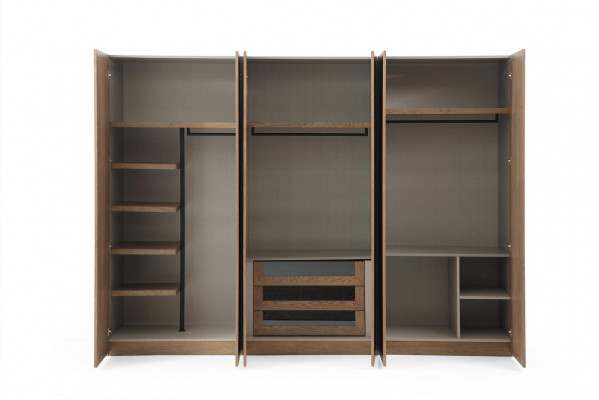 Kleiderschrank Schrank Holz Modern Braun Kleider Schlafzimmer Schranke