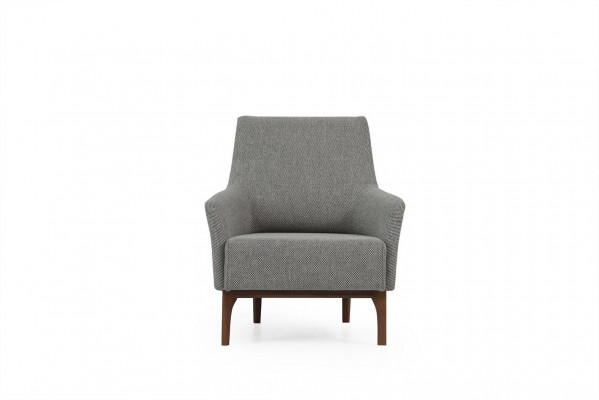 Sofagarnitur Dreisitzer Sitzer Modern Sessel Stoff Grau Wohnzimmer Set