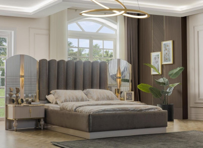 Exklusive Schlafzimmer Möbel Designer Doppelbett Moderne Nachttische