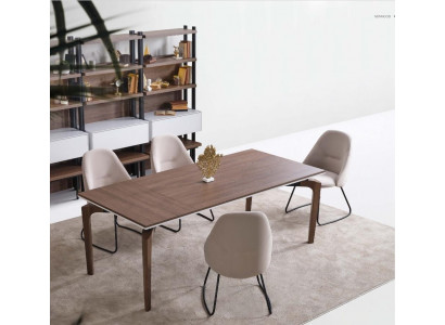 Braune Holz Esszimmer Möbel Holztisch Esstisch 4x Stühle 5tlg Set Neu