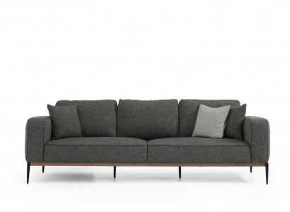 Viersitzer Sofa 4 Sitzer Stoff Sofas Modern Design Wohnzimmer Grau