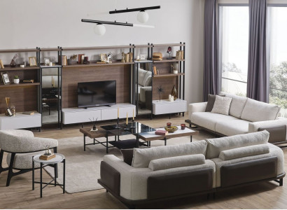 Sofagarnitur 331 Sitzer 3х Couchtische Luxus Designer Wohnzimmer Set