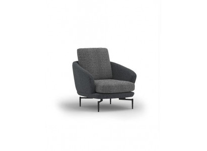 Grau Sessel Luxus Polstermöbel Wohnzimmer Design Textil Polstersessel Neu